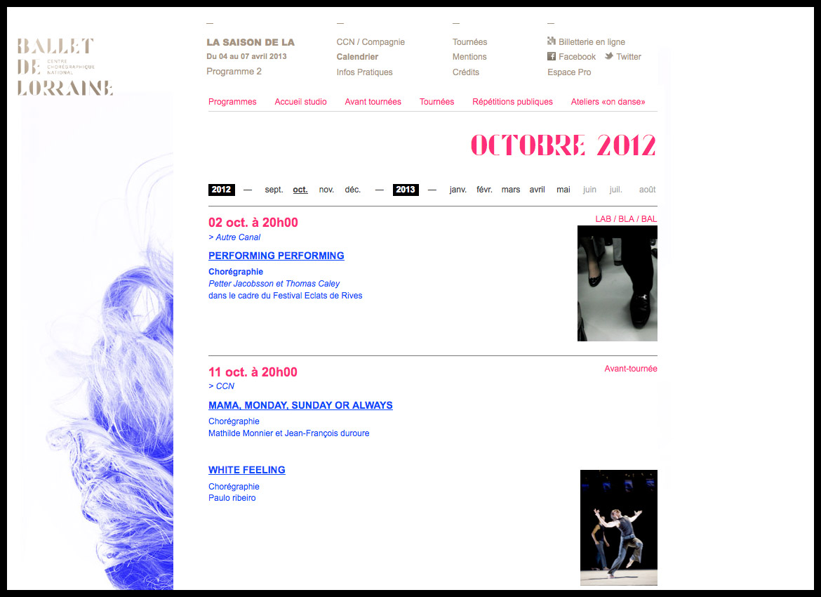 CCN Ballet de Lorraine - Website - Les Graphiquants